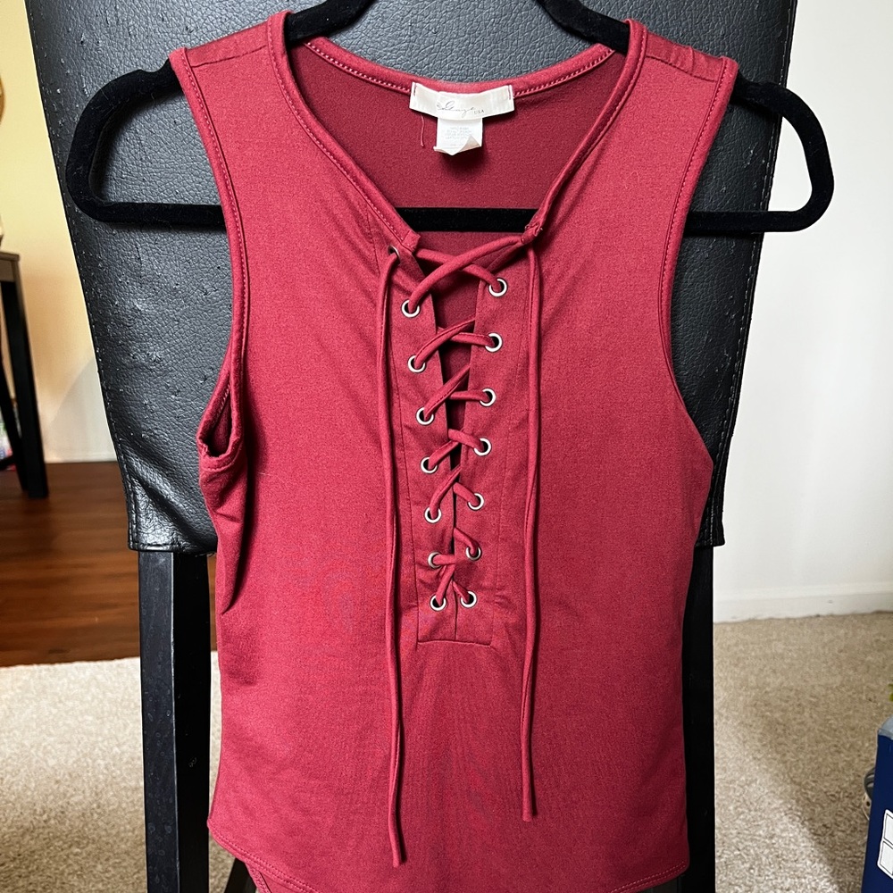 Maroon Bodysuit tank!!!!